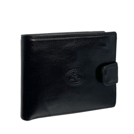 Кожаный мужской кошелек TONY PEROTTI черный Italico 534A-Z nero – Фото 7