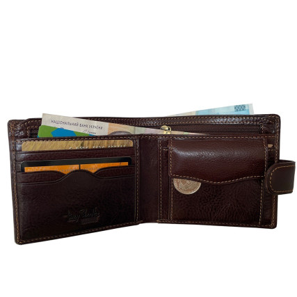 Кожаный мужской кошелек TONY PEROTTI коричневый Italico 2569A moro – Фото 3