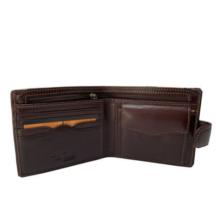 Кожаный мужской кошелек TONY PEROTTI коричневый Italico 2569A moro – Фото 4
