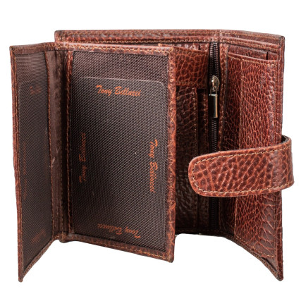 Кожаный мужской кошелек Tony Bellucci коричневый 102-896 – Фото 4