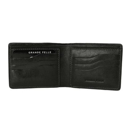 Кожаный мужской кошелек черный Grande Pelle 507610 – Фото 2