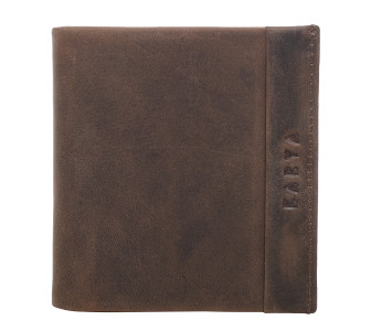 Кожаный мужской зажим Karya 0940-34 коричневый 