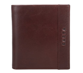 Кожаный мужской зажим Karya 0940-614 коричневый 