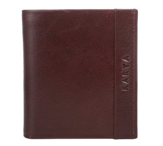 Кожаный мужской зажим Karya 0940-614 коричневый 