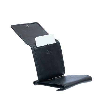 Кожаный зажим для купюр TONY PEROTTI черный Newcontatto 3595 nero – Фото 3