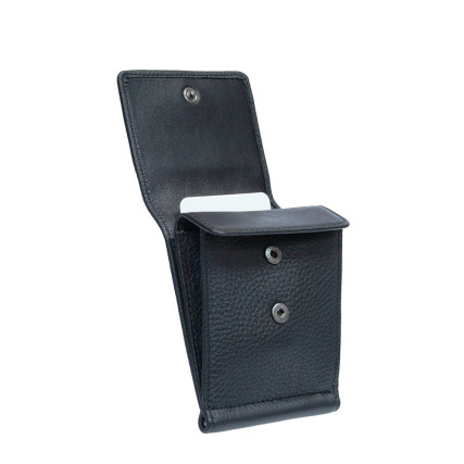 Кожаный зажим для купюр TONY PEROTTI черный Newcontatto 3595 nero – Фото 4