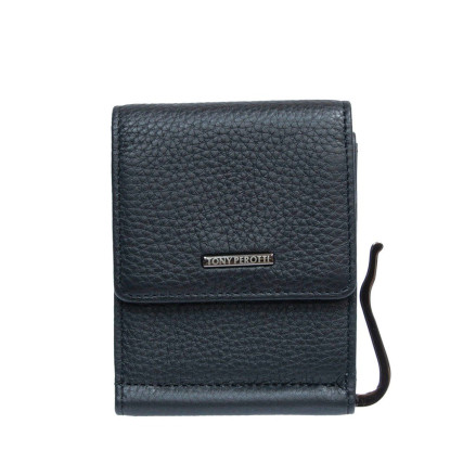 Кожаный зажим для купюр TONY PEROTTI черный Newcontatto 3595 nero – Фото 1