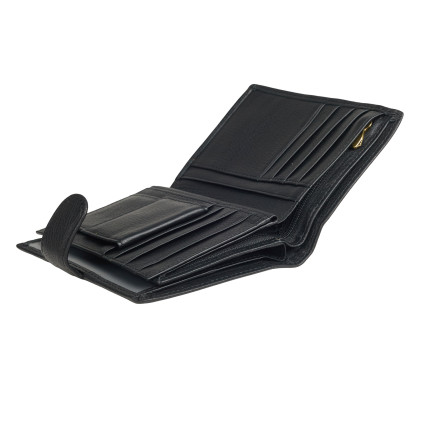 Мужской кожаный кошелек Buffalo Bags черный M8610A – Фото 3