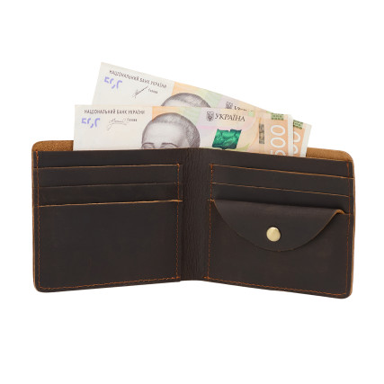 Мужской кожаный кошелек Buffalo Bags коричневый M1335C