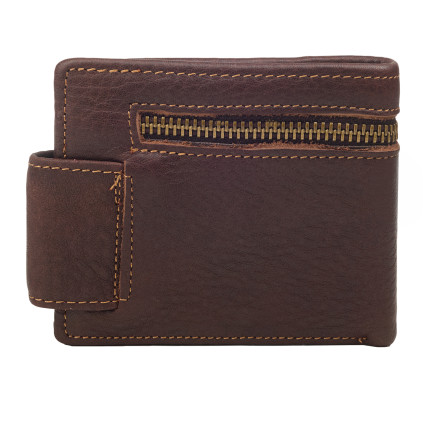 Мужской кожаный кошелек Buffalo Bags коричневый M7042C – Фото 2