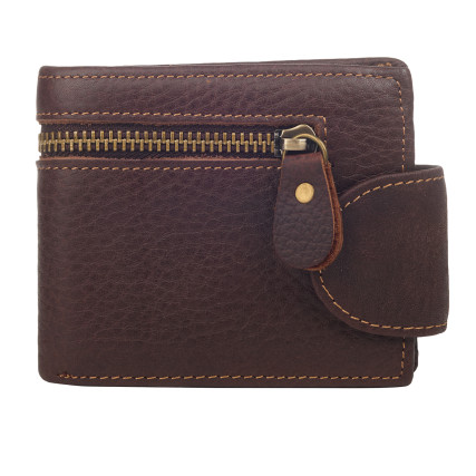 Мужской кожаный кошелек Buffalo Bags коричневый M7042C – Фото 1