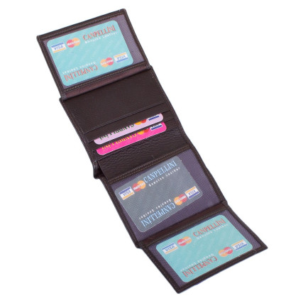 Мужской кожаный кошелек Canpellini коричневый 1101-14 – Фото 4