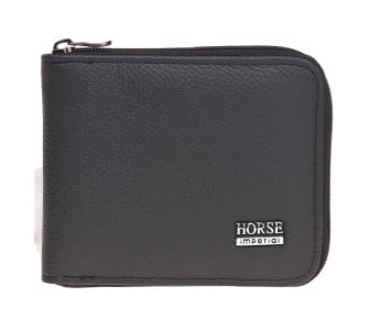 Мужской кожаный кошелек Horse Imperial K1024-b черный
