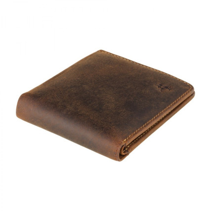 Мужской кожаный кошелек Visconti VSL33 TAP-N-GO c RFID коричневый
