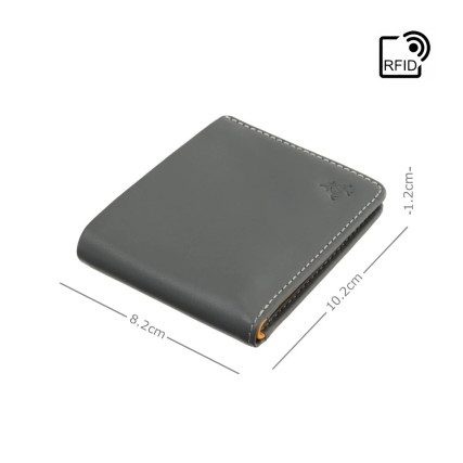 Мужской кожаный кошелек Visconti серый VSL42 GREY/MUST – Фото 4
