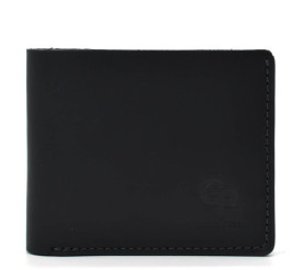 Мужской кожаный кошелек на магните Grande Pelle черный 505110