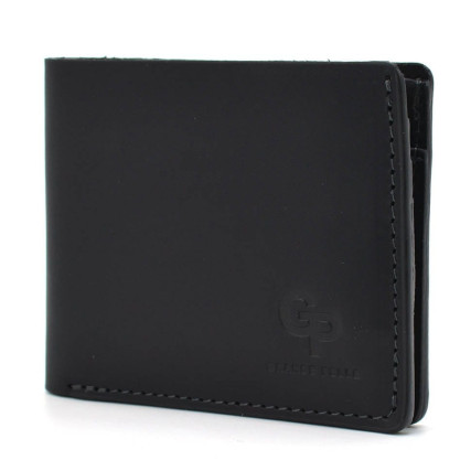 Мужской кожаный кошелек на магните Grande Pelle черный 505110 – Фото 4