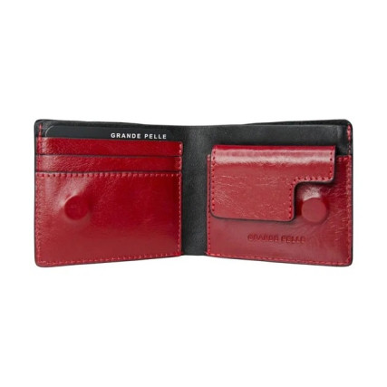 Мужской кожаный кошелек на магните Grande Pelle черный 50561060 – Фото 2