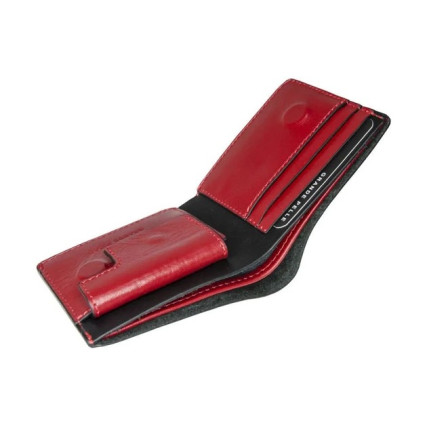 Мужской кожаный кошелек на магните Grande Pelle черный 50561060 – Фото 3