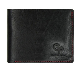 Мужской кожаный кошелек на магните Grande Pelle черный 50561060
