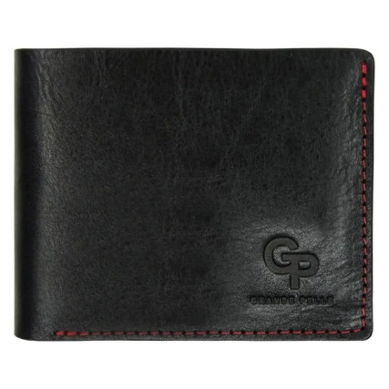 Мужской кожаный кошелек на магните Grande Pelle черный 50561060 – Фото 1