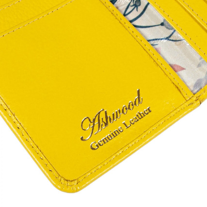 Кожаный женский желтый кошелек Ashwood J53 – Фото 6