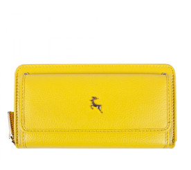Кожаный женский желтый кошелек Ashwood J54 (Великобритания)