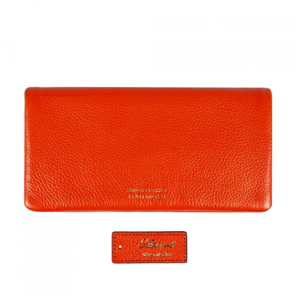Женский оранжевый кожаный кошелек Ashwood J56