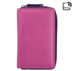 Женский кожаный розовый кошелек Visconti RB98