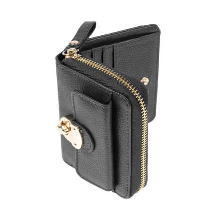 Женский кожаный кошелек Ashwood черный Y50 BLACK – Фото 4