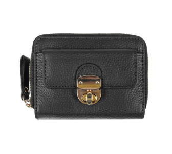 Женский кожаный кошелек Ashwood черный Y50 BLACK Женский кожаный кошелек Ashwood черный Y50 BLACK