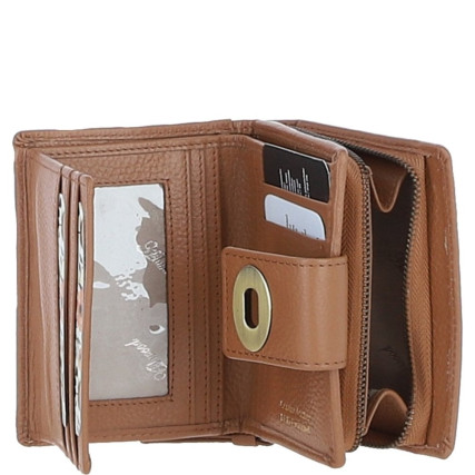 Женский кожаный кошелек Ashwood коричневый Y60 BUTTERSCOTCH – Фото 2