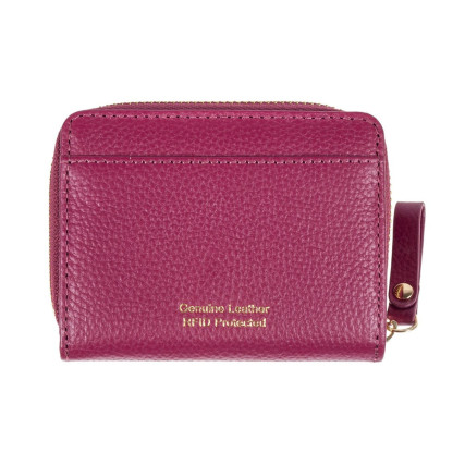 Женский кожаный кошелек Ashwood малиновый Y50 RASBERRY – Фото 2