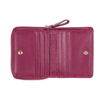 Женский кожаный кошелек Ashwood малиновый Y50 RASBERRY – Фото 3