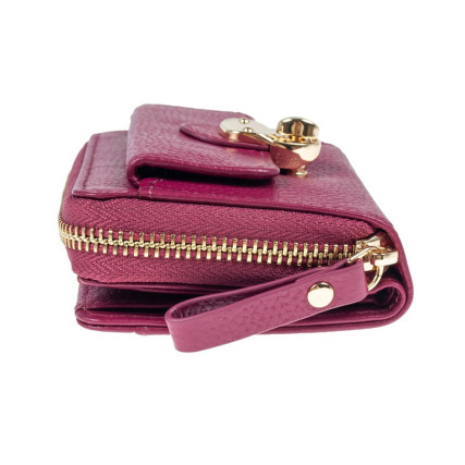 Женский кожаный кошелек Ashwood малиновый Y50 RASBERRY – Фото 6