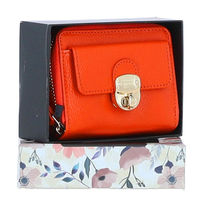 Женский кожаный кошелек Ashwood оранжевый Y50 ORANGE – Фото 4