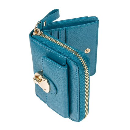 Женский кожаный кошелек Ashwood синий Y50 TURQ – Фото 4