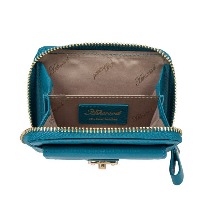 Женский кожаный кошелек Ashwood синий Y50 TURQ – Фото 5