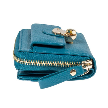Женский кожаный кошелек Ashwood синий Y50 TURQ – Фото 6