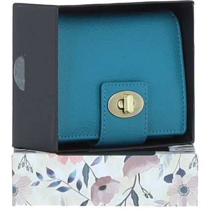 Женский кожаный кошелек Ashwood синий Y60 TURQ – Фото 4
