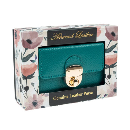 Женский кожаный кошелек Ashwood зеленый Y50 GREEN – Фото 7