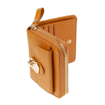 Женский кожаный кошелек Ashwood желтый Y50 MUSTARD – Фото 4