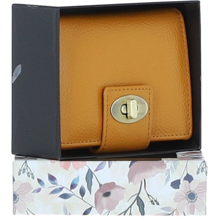 Женский кожаный кошелек Ashwood желтый Y60 MUSTARD – Фото 4