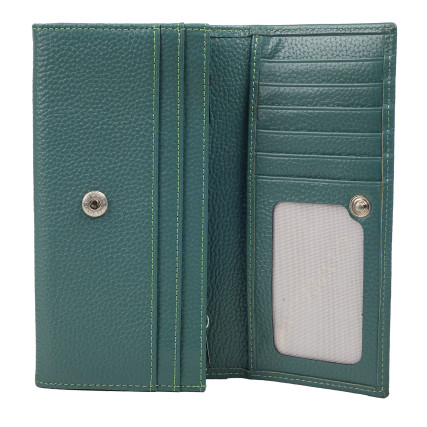 Женский кожаный кошелек Canpellini бирюзовый 2036-476 – Фото 3