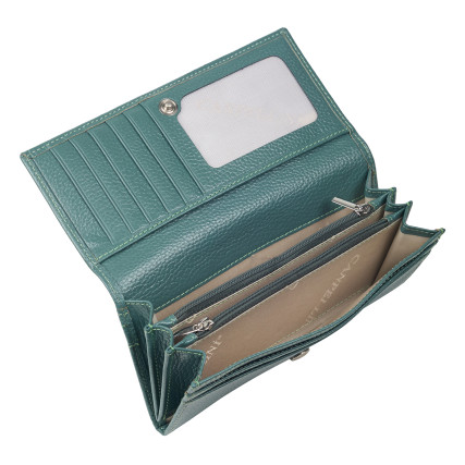 Женский кожаный кошелек Canpellini бирюзовый 2036-476 – Фото 4