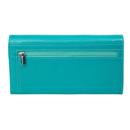 Женский кожаный кошелек Canpellini бирюзовый 2037-42 – Фото 2