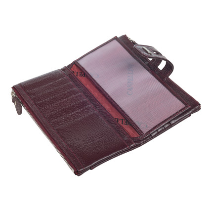 Женский кожаный кошелек Canpellini бордовый 2021-72 – Фото 4