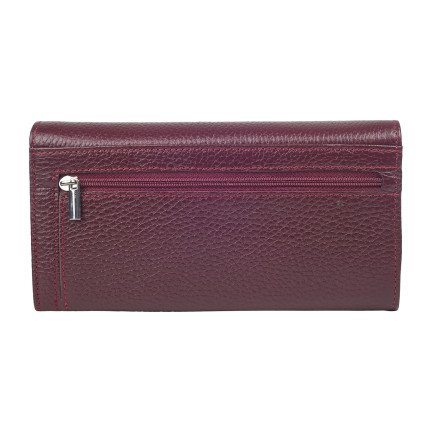 Женский кожаный кошелек Canpellini бордовый 2036-72 – Фото 2