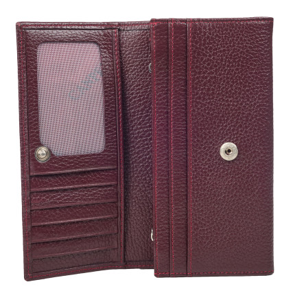 Женский кожаный кошелек Canpellini бордовый 2036-72 – Фото 3