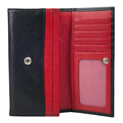 Женский кожаный кошелек Canpellini черно-красный 2037-7 DM – Фото 3